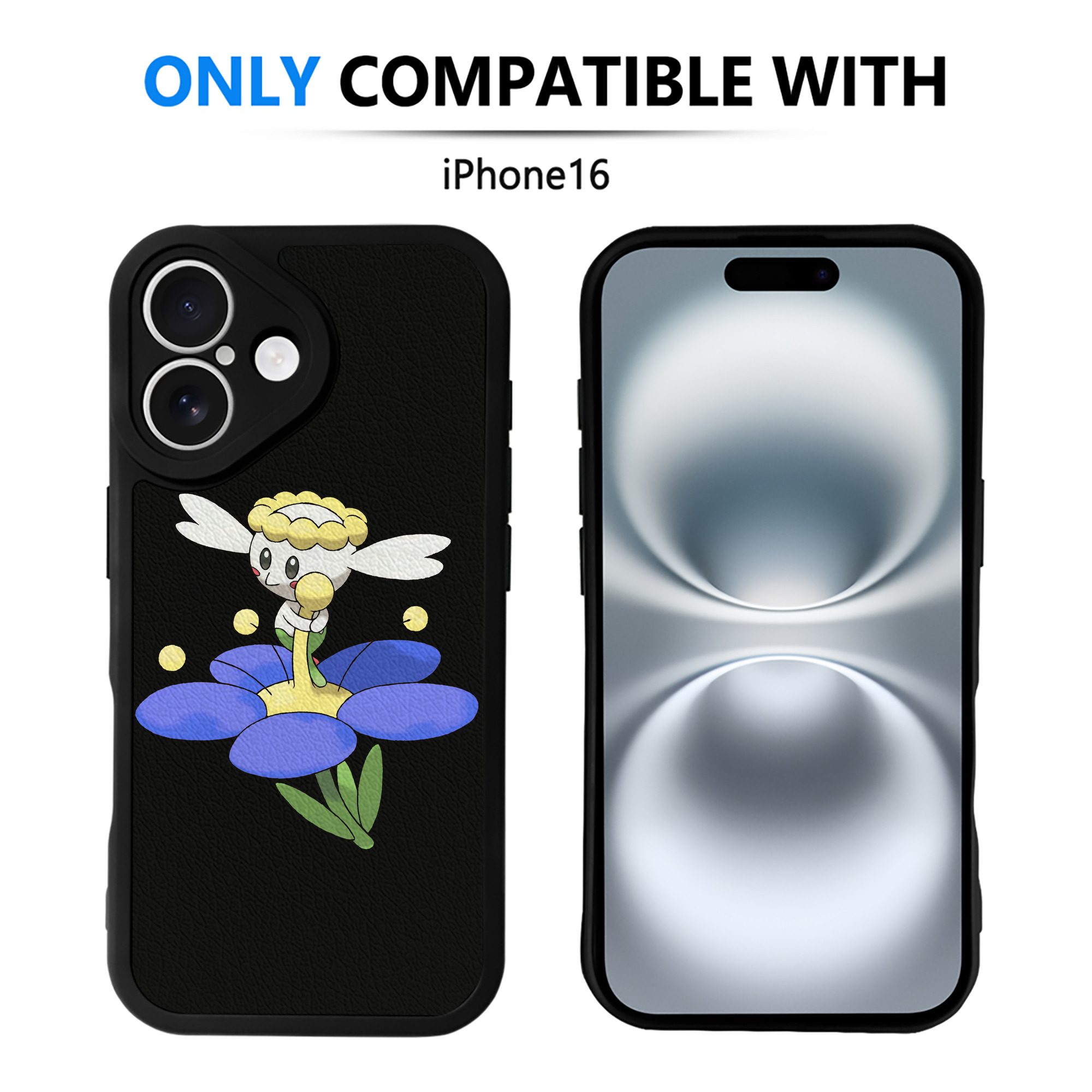（画像用） ポケットモンスター Pokémon 【iPhone 16シリーズ対応】シリコンスマホケース（レザー調） 材質：シリコン